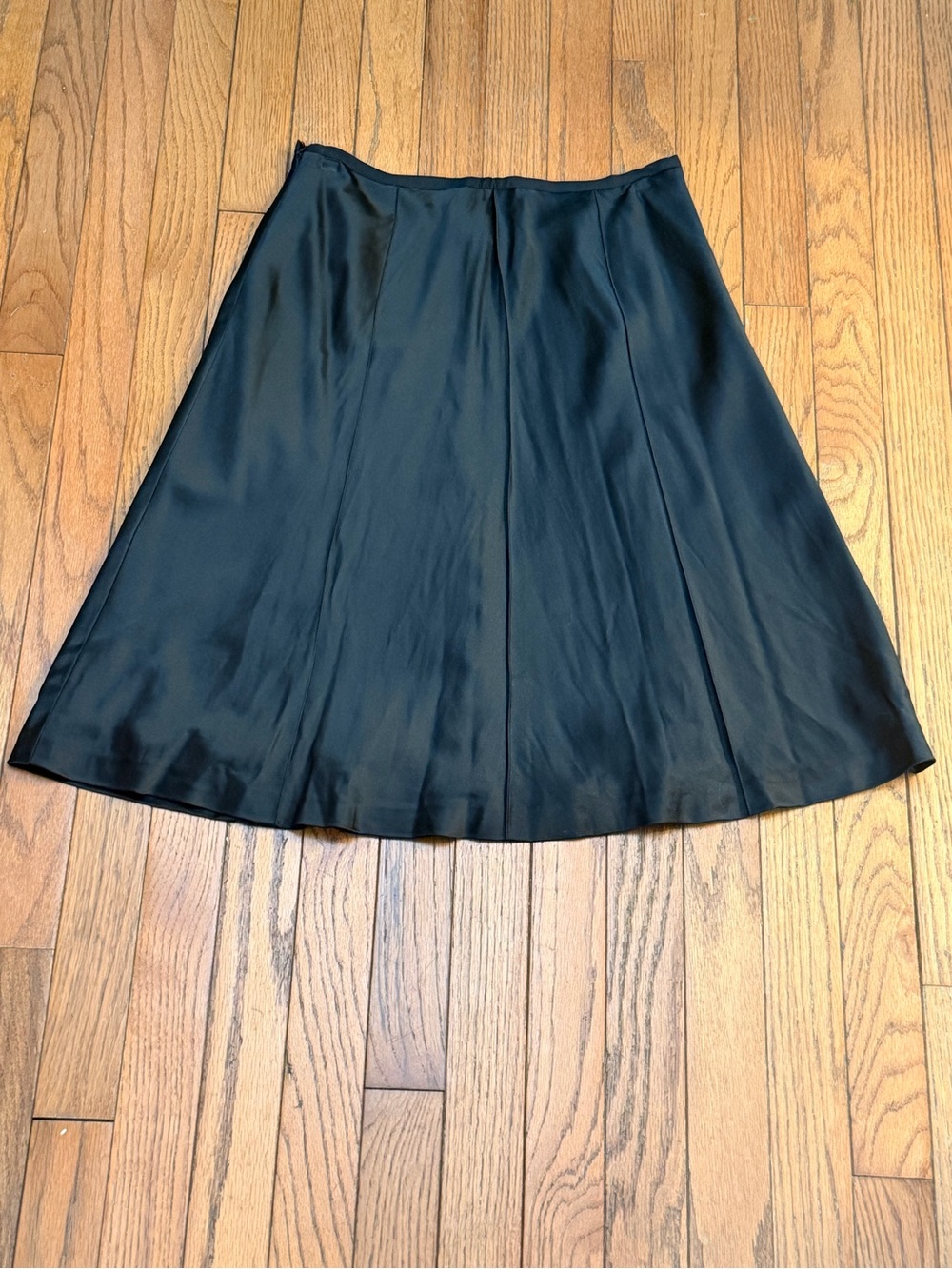 Vintage silk Ann Taylor Black Flared Mini Skirt